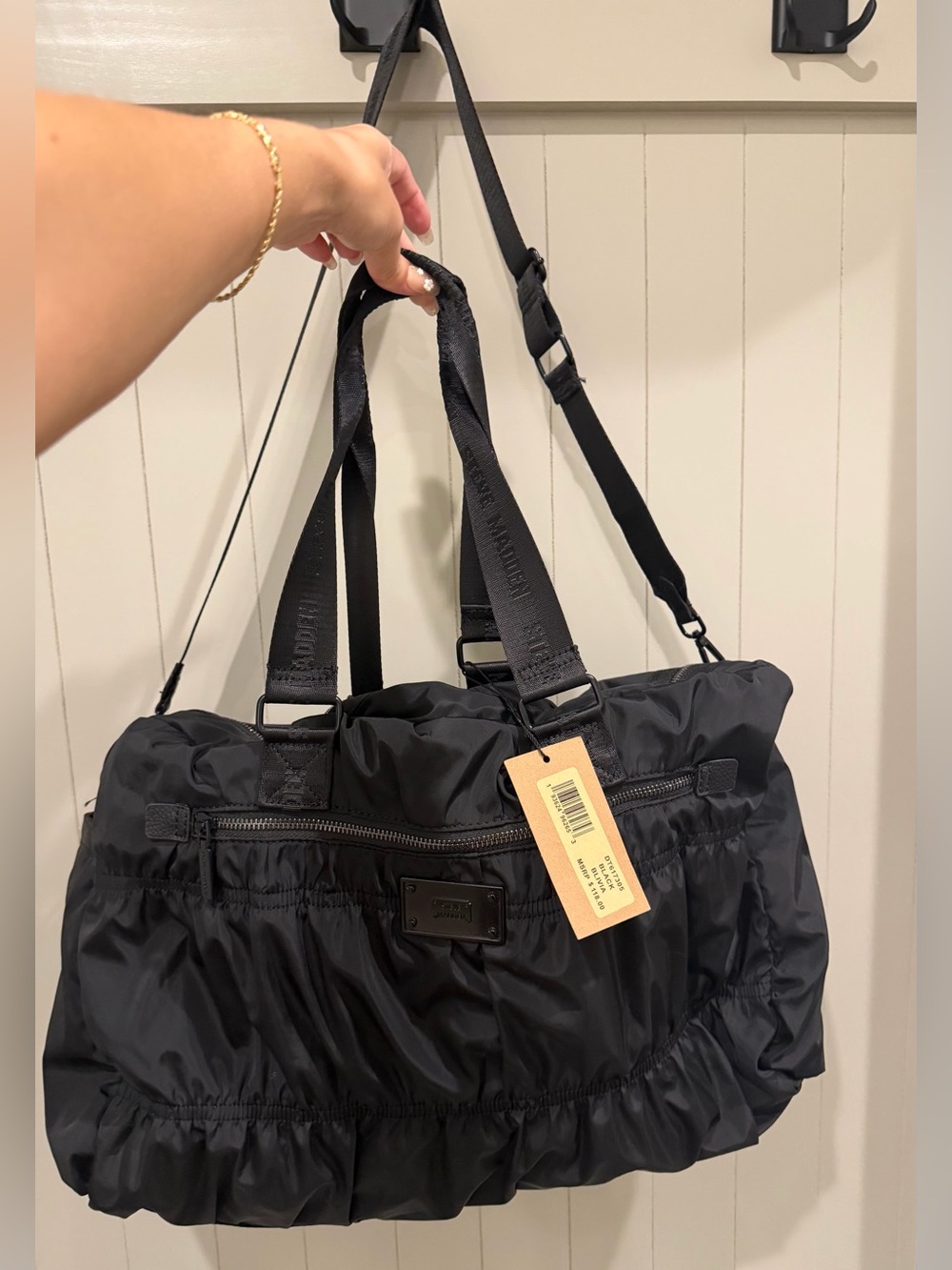 Steve Madden Black Travel Duffel Bag
